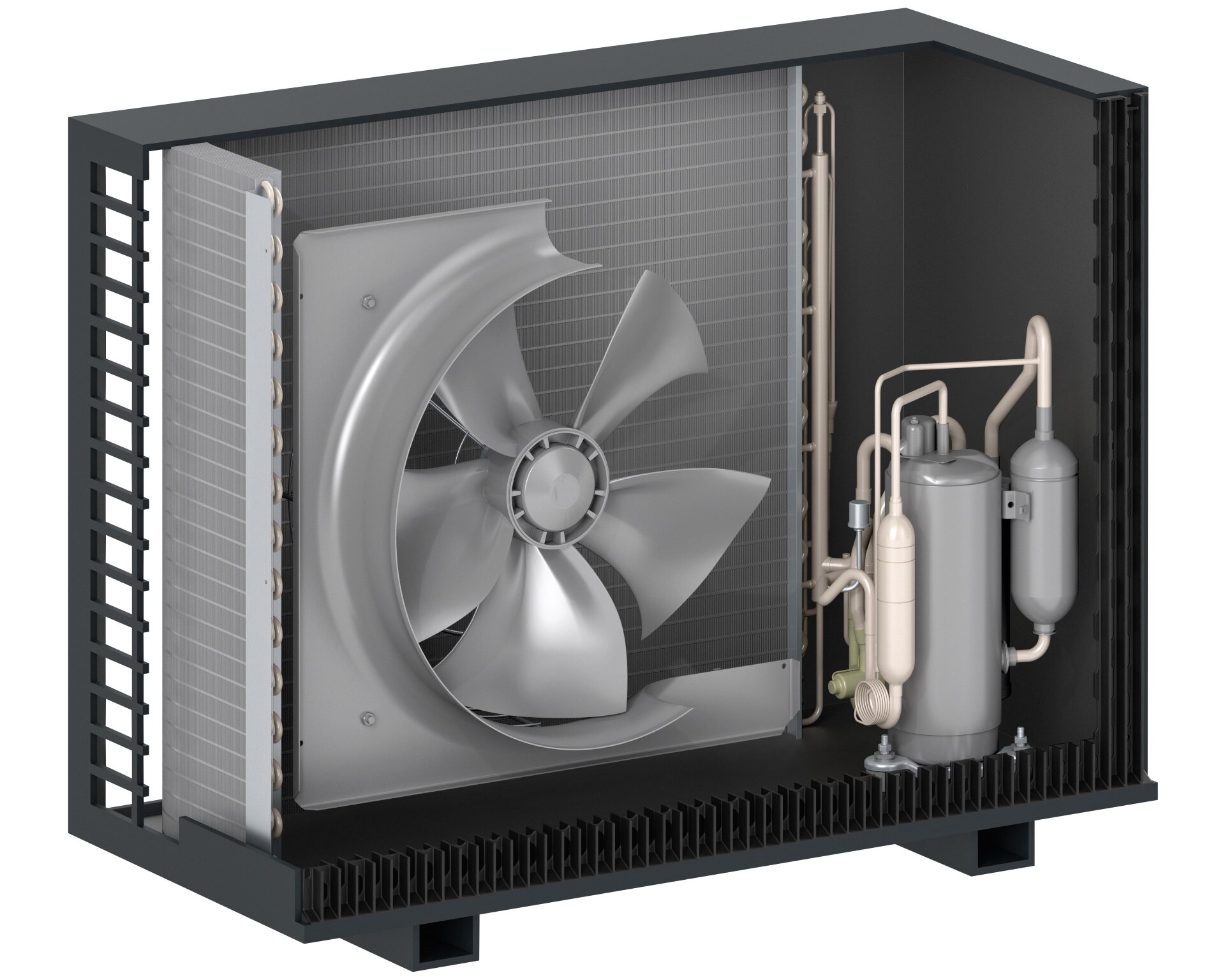 Vitocal-2xx-S-outdoor-unit-cross-section-5-4-1920x1536px Monoblokk õhk/vesi soojuspumba välisosa