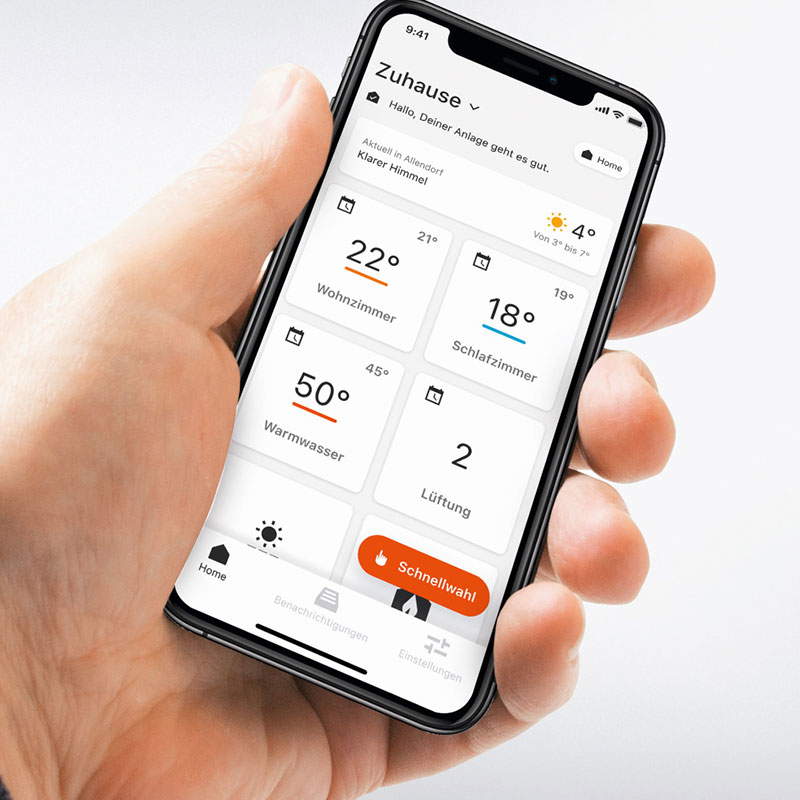 Ventimo4 Viessmann kütteseadmete haldus läbi mobiiliäpi Vicare