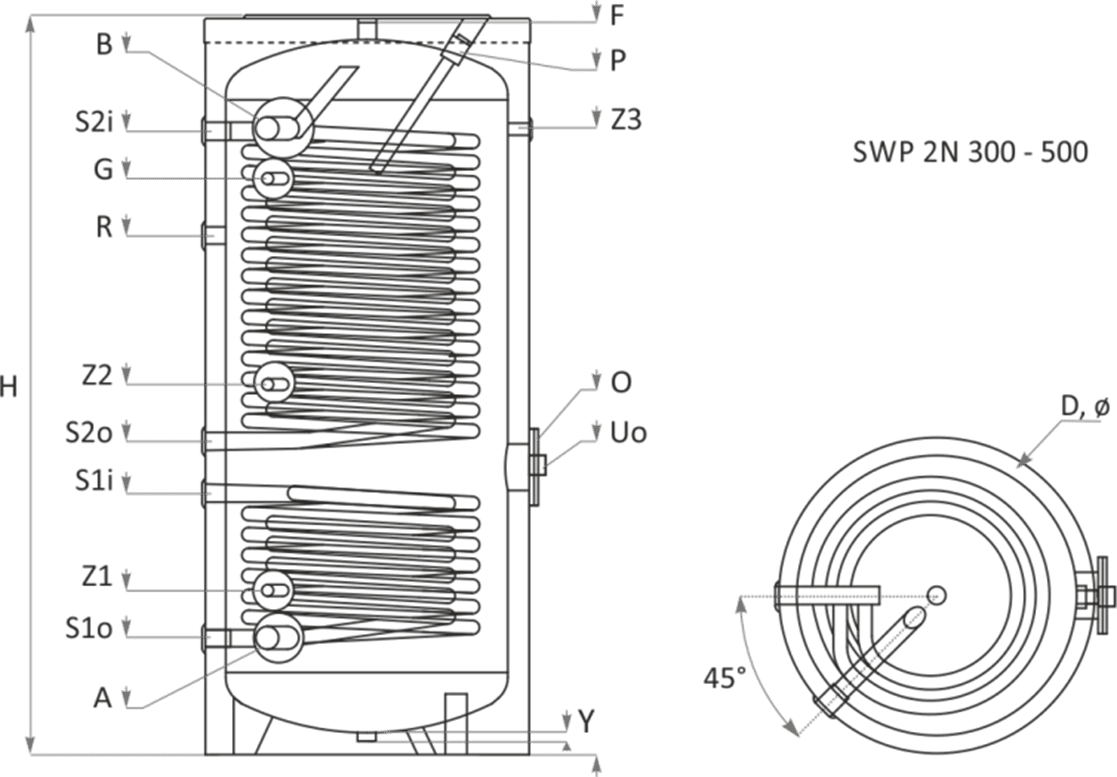SWPN-2 Tarbeveeboiler kahe soojusvahetiga