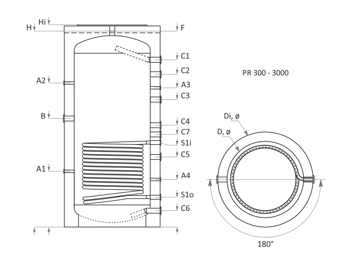 Shema-bufer-PR Akupaak sisemise soojusvahetiga